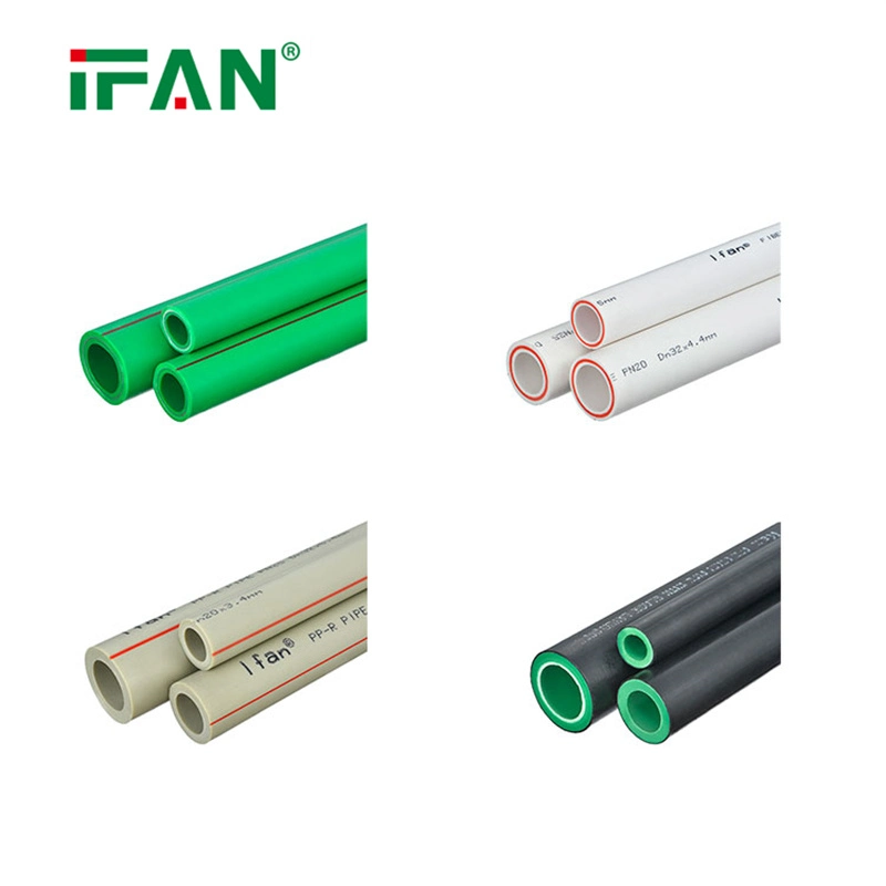 Ifan Customized Polypropylene Pipe 20-160mm Plastic Green Pn25 PPR Water Pipe