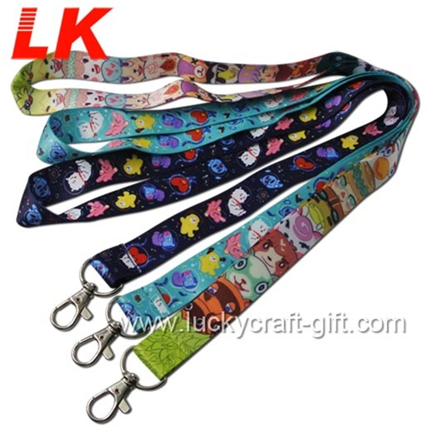 Polyester Material Cheap Custom Woven Medal Lanyard Clip Ribbon