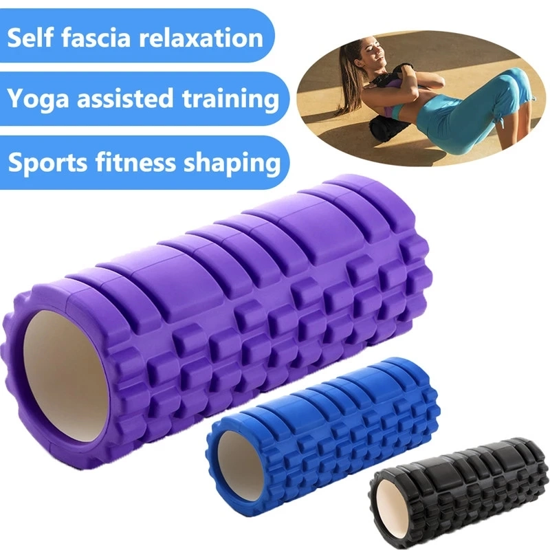 Goldenwell High Density Muscle Massage EVA Yoga Grid Foam Roller