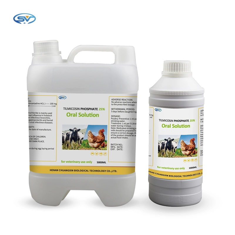 Tilmicosin Phosphate 25% Oral Solution for Treatment of Livestock