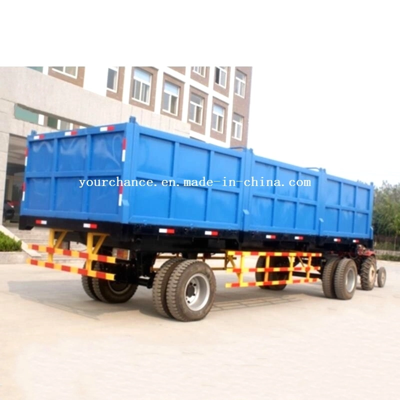 Hot Selling Farm Machinery 7cx-20t 20tons 2 Axle 8 Wheel 3 Way Tipping Heavy Duty Agricultural Farm Trailer