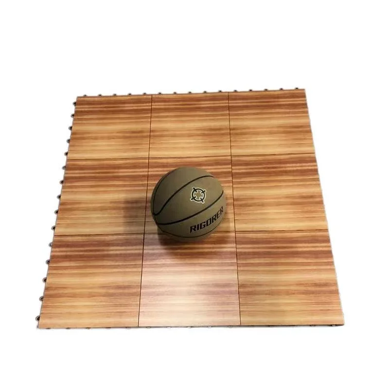 High Standard Professional Wooden Pattern PP Interlocking Portable Sport Court Material