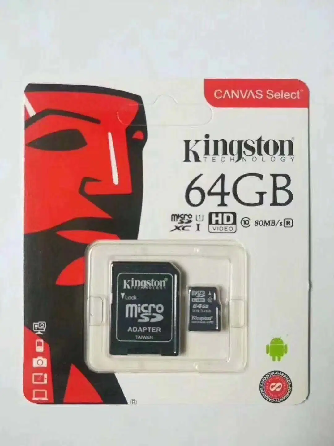 Original 32 Go de carte mémoire Micro SD pleine capacité toutes sortes de classe 10 de la capacité de Kingston