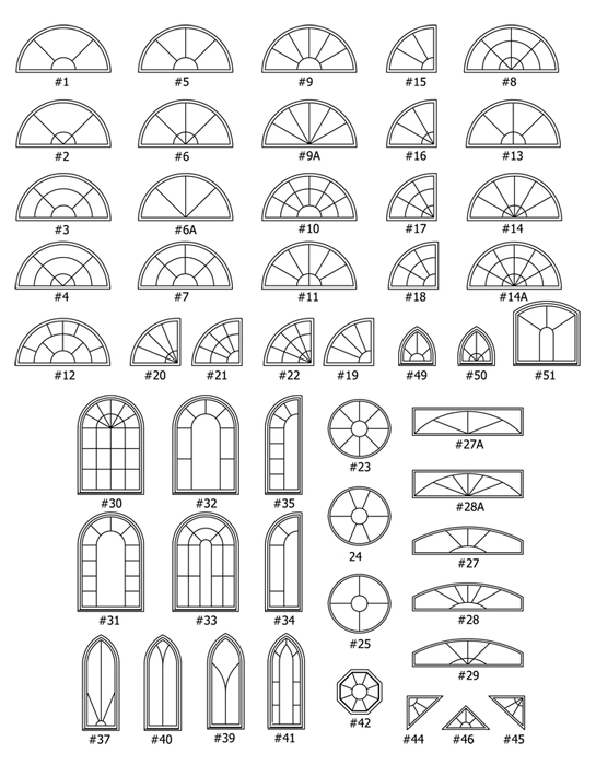 Customized Design Plastic Used Arch Windows and Doors for House