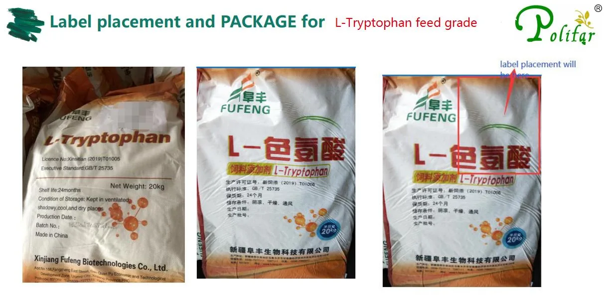 L-Tryptophan Fufeng порошок зажигания марки с фами-QS сертификат
