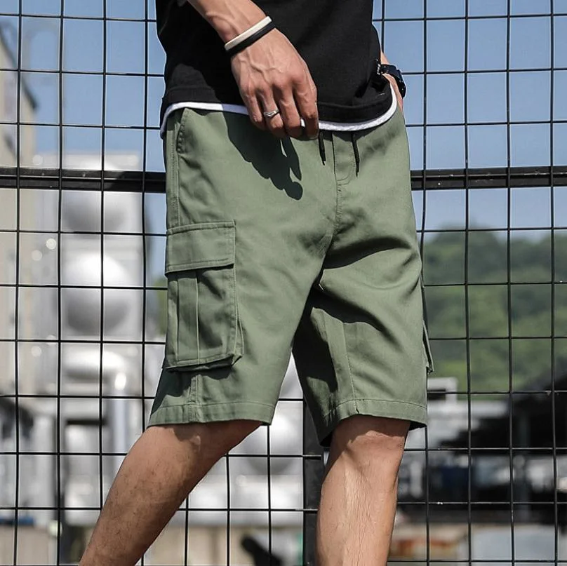 2023 Shorts cargo décontractés en coton pour hommes personnalisés