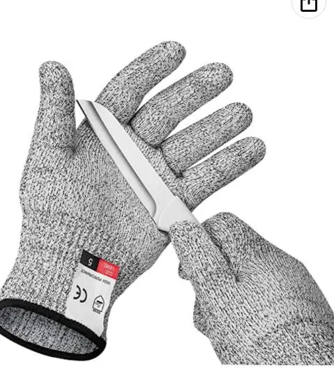 Cut Resistant Gloves, Food Grade Safety Gloves Kitchen Anti Cut Gloves for Cutting, Level 5 Proof Cutting Work Gloves