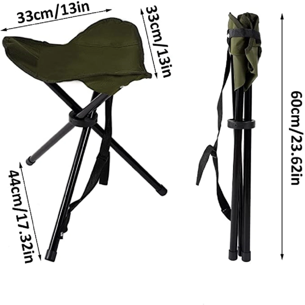 Folding Tripod Portable Chair, Versatile Portable Camping Stool Chair for Outdoor Camping Walking Hunting Hiking Fishing Travel, Support up to 225 Lbs