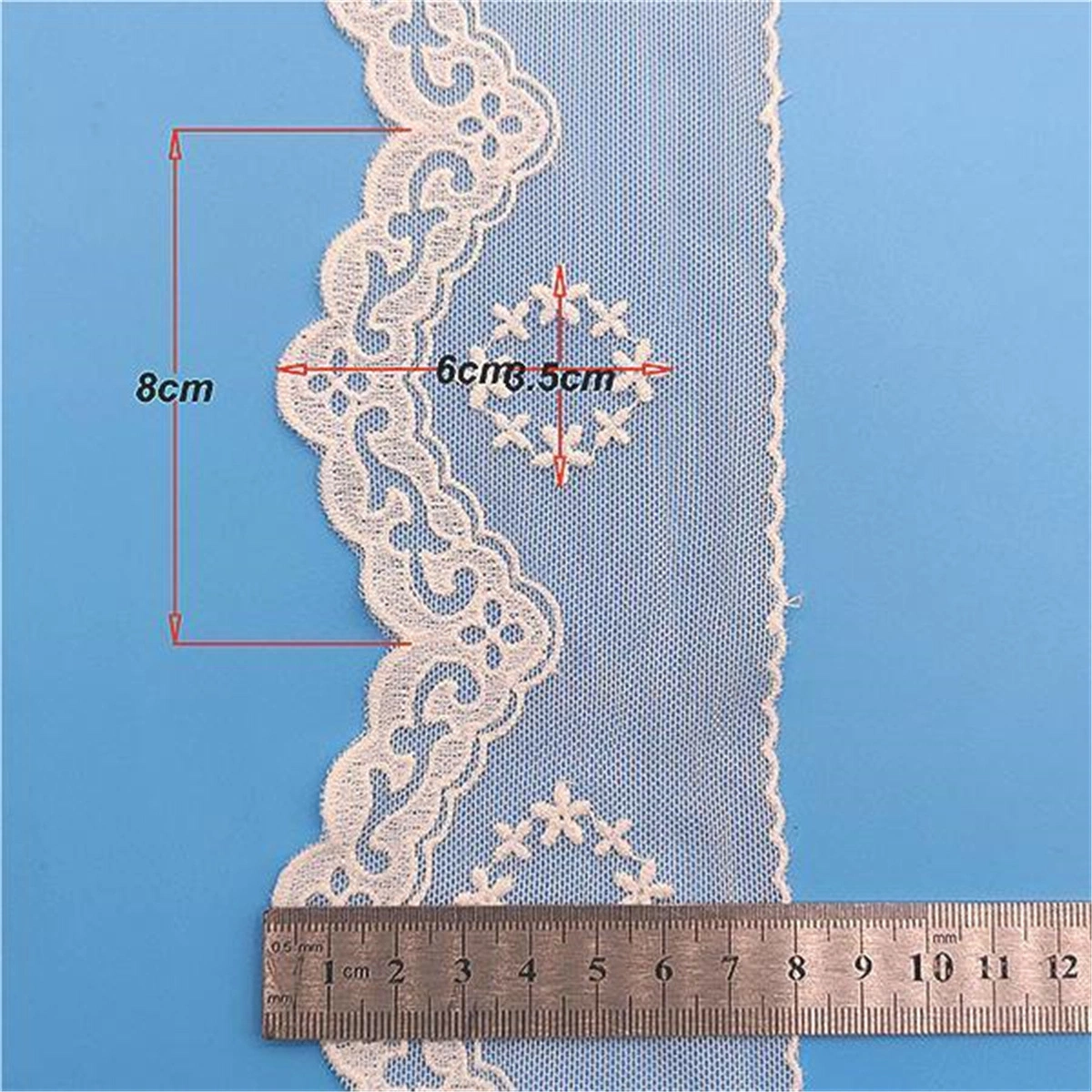 Home Textile Lace Fabric Embroidery Lace for Garment Accessories Wedding Dress