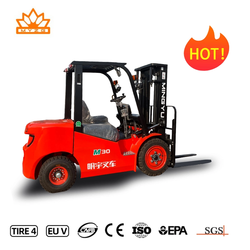 China Made Diesel Forklift 4 Wheel Adjustable