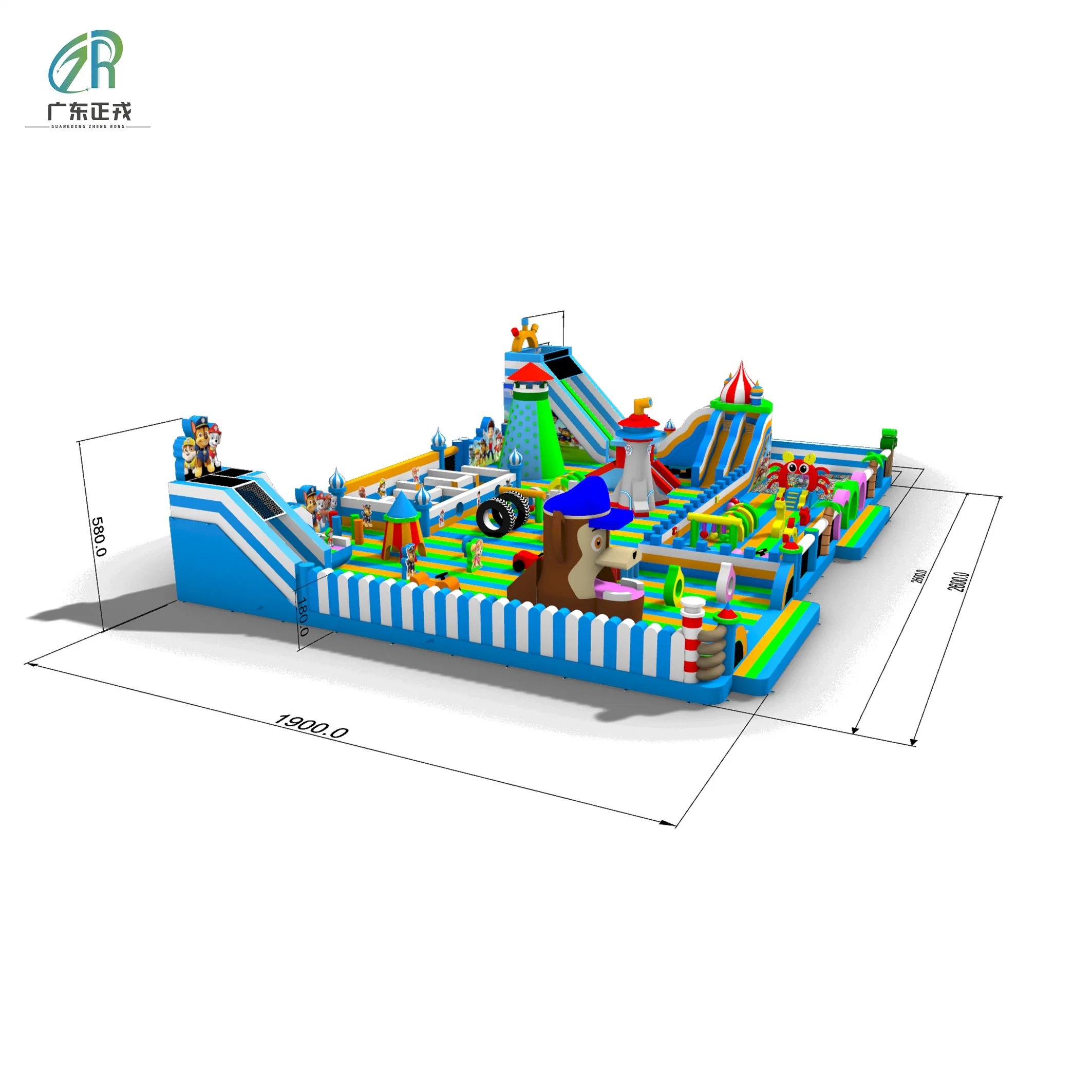 Скачки дома Giant Inflatable тематический парк, детские надувные Jumping замок крытое Playground препятствия