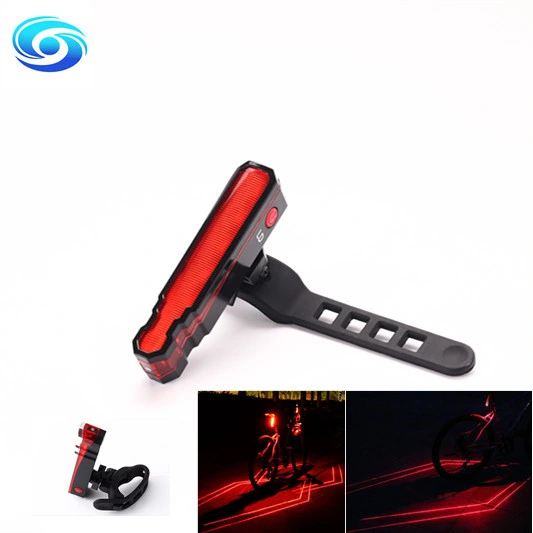 Bicycle Accessories USB Rechargeable Bike Laser Taillight for Riding Safety
