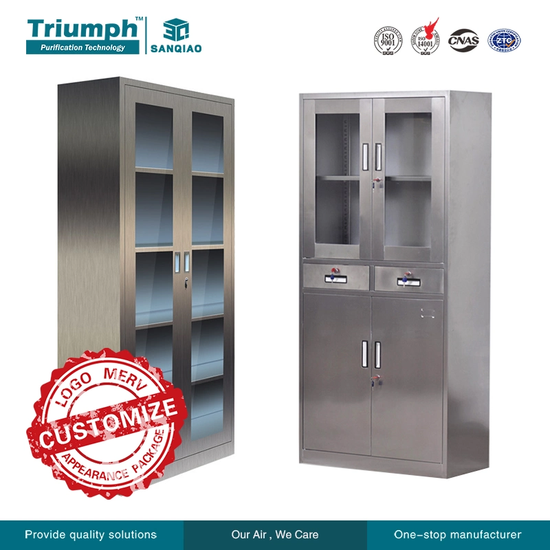 Hospital Stainless Medical Storage Cabinet with Drawer Furniture Steel Medical Instrument Filing Cabinet