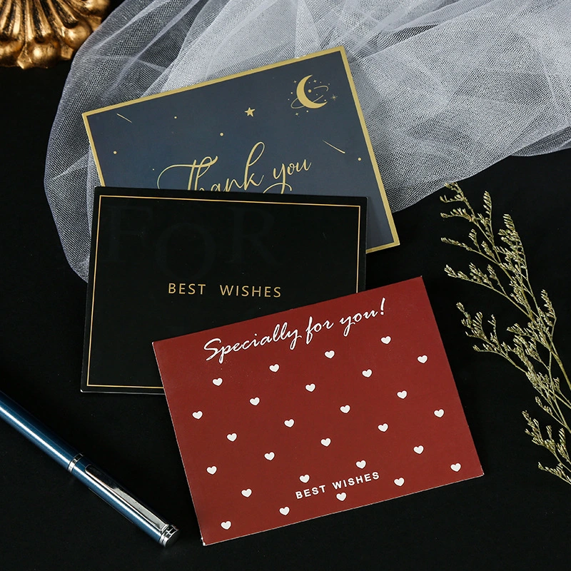 New Year Valentine&prime; S Day Carton Packaging Metal Card Thank You