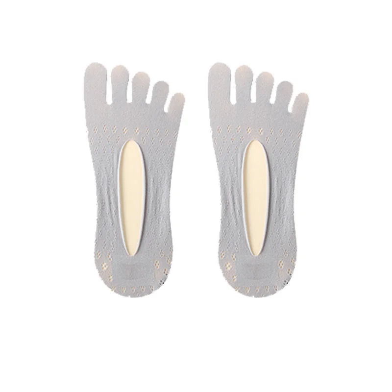 Women Toe Socks Full Five Finger Socks Low-Cut Liner Socks with Gel Tab