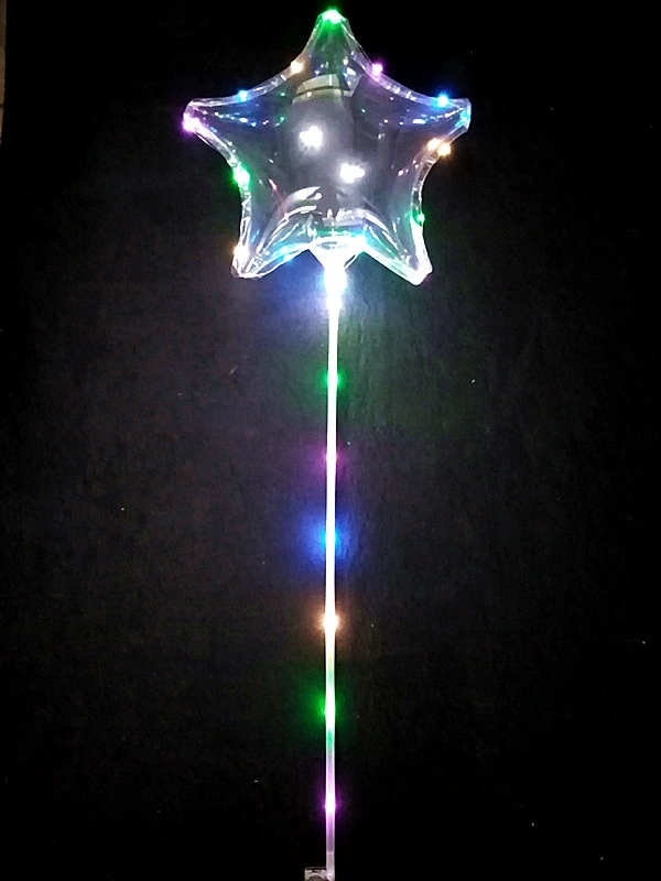 Wedding Holiday Party Supplies Star Shaped LED Light Wave Toy Balloon