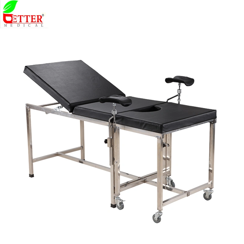 Better Medical 3 Sections Stainless Steel Delivery Table for Examination / Consultation / Parturition