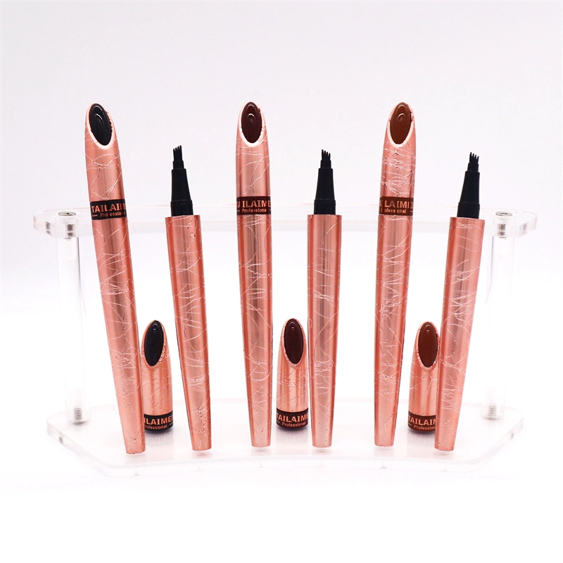 Tailaimei Wholesale/Supplier Waterproof Natural Fork Tip Eyebrow Pencil Long Lasting Four Heads Eyebrow Tattoo Pen Fine Sketch Liquid Eyebrow