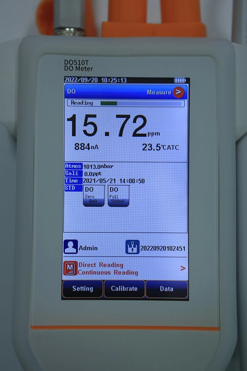 Do510t tratamiento de agua D pantalla táctil Medidor de oxígeno disuelto portátil DO Metro