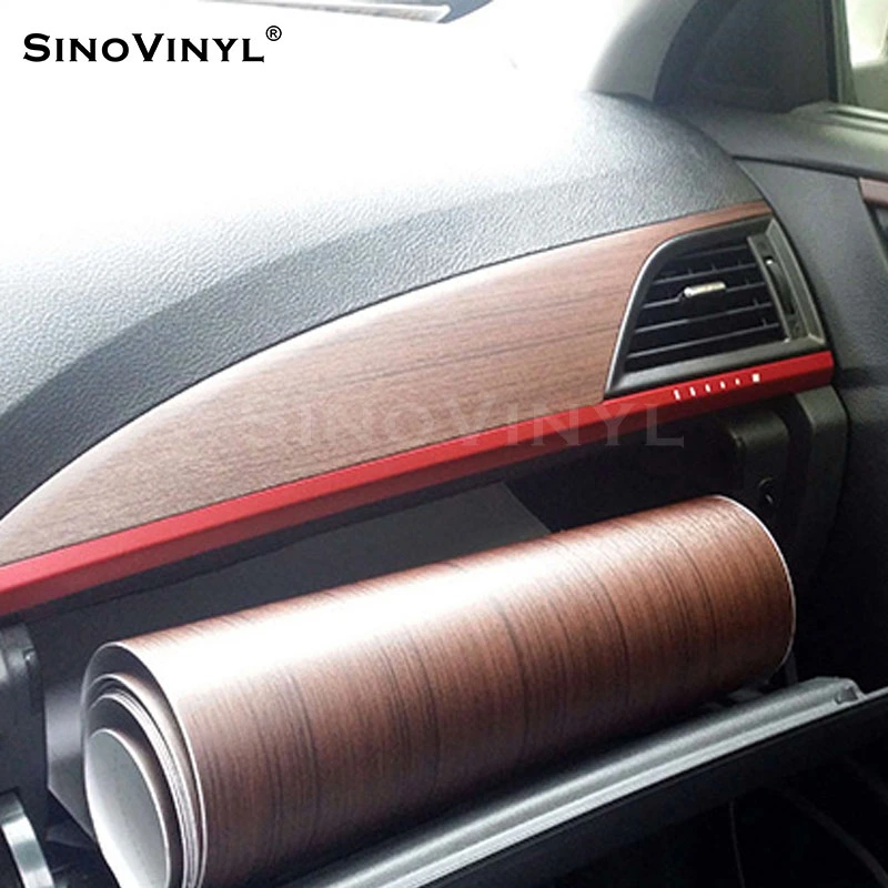 SINOVINYL Wood Grain PVC Self Adhesive Foil Vinyl Car Decorative Film