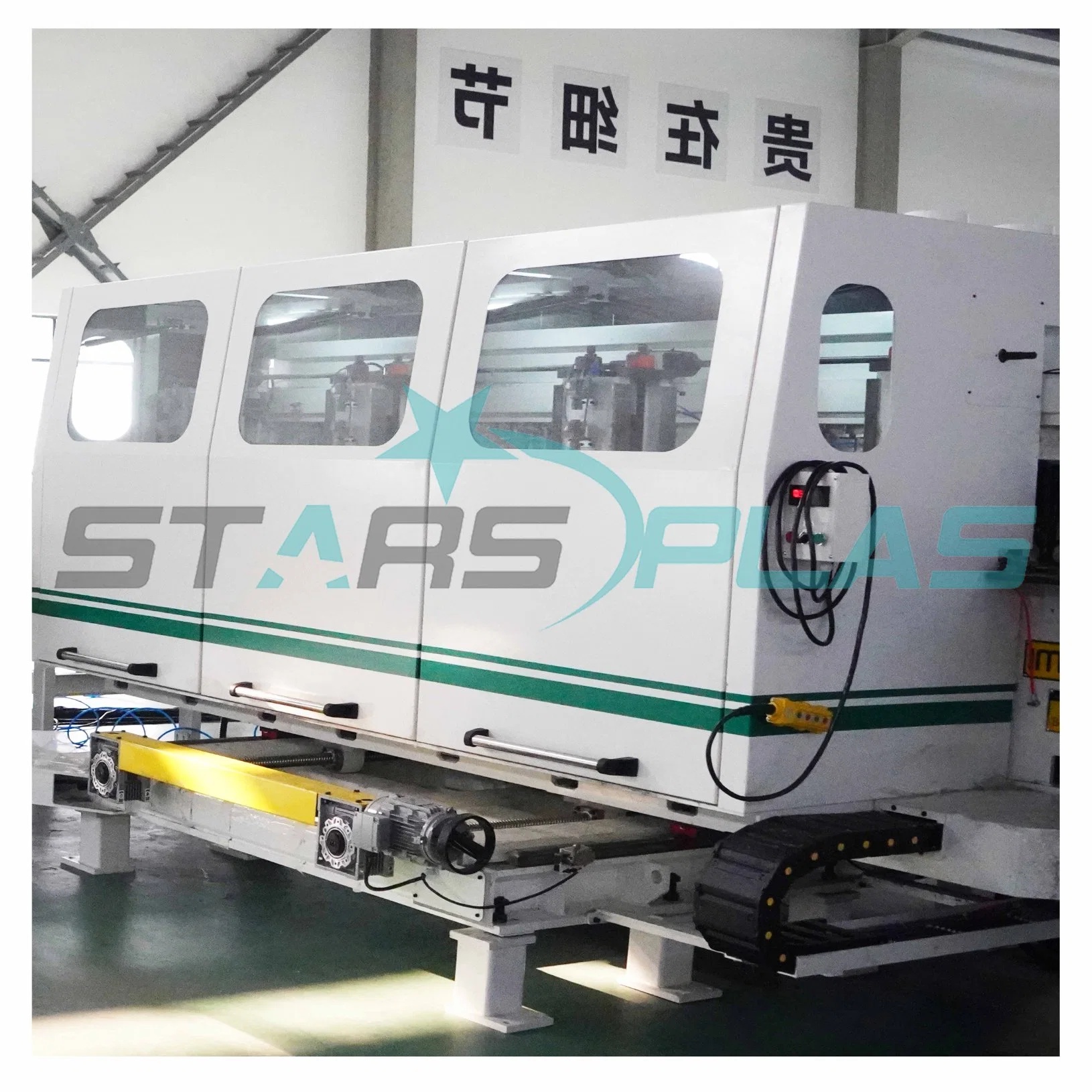 Starsplas WPC Automatic Sawing Machine Profiling Machine for WPC Flooring Produtcion