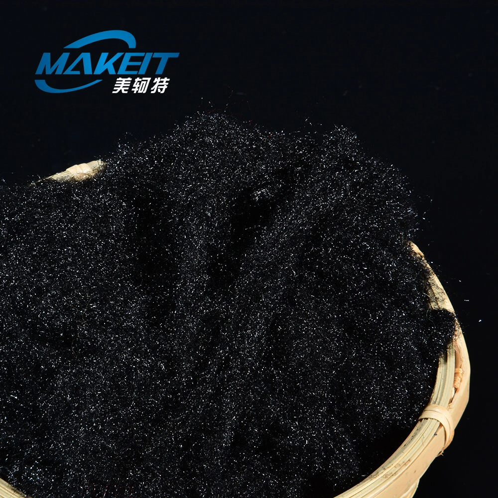 Recycled Polyester Staple Fiber in Black Color with Cheapest Price