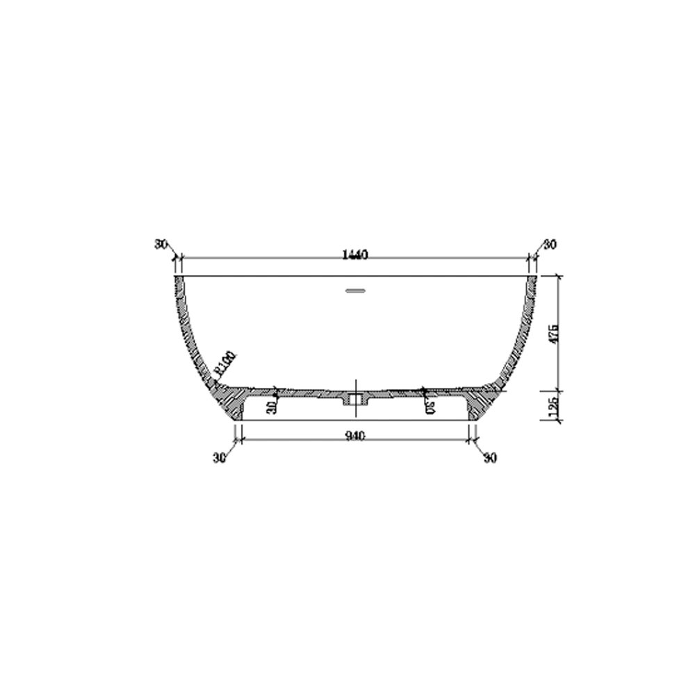 Factory Direct Sales Bathroom Using Environmentally Friendly Polymer Composite Material SMC Products Bathtub