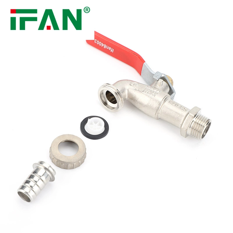 Ifan Hot Sale Durable Plated Brass Water Tap Faucet Brass Bibcock 3/4