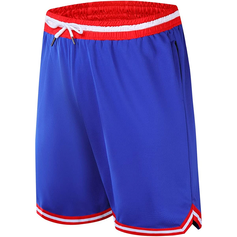 Blanco Custom Logo transpirable malla poliéster Hombre Escuela de baloncesto pantalones cortos Logo Shorts deportivos personalizados ropa deportiva de verano para jugadores de equipo