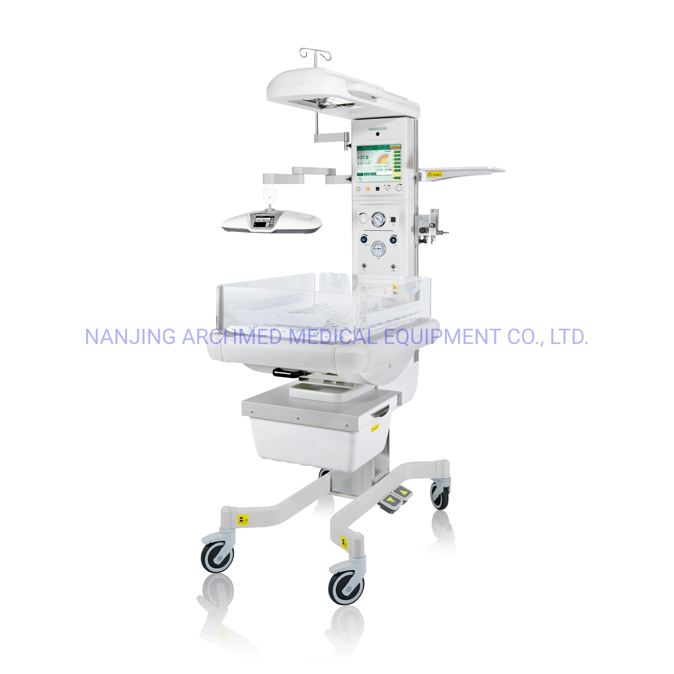 Equipamento médico incubadora de radiação para bebés com ecrã LCD sensível de 10.4''