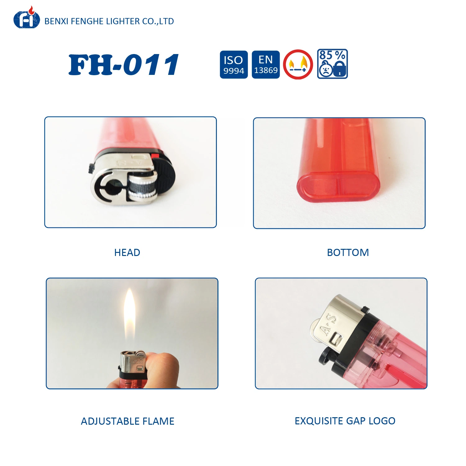 Fh-011 Flint desechables encendedor de gas