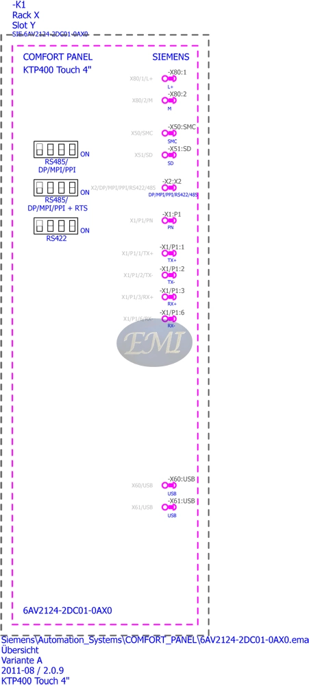 6AV2124-2DC01-0ax0 KTP400 Tasten-/Touch-Bedienung 4′ ′ Breitbild-TFT-Display Profinet Schnittstelle Comfort Panel HMI Industriemonitore