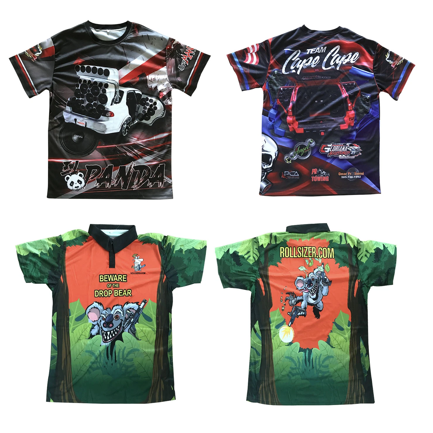 Custom 3D Shirt Design Sublimation T Shirts poliéster