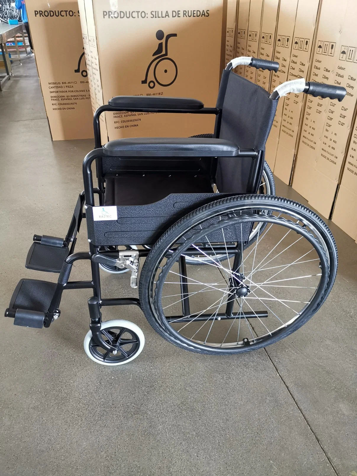 Wheel Chair Cheap Price Foldable Wheelchair Economy Steel Manual Standard Wheelchair