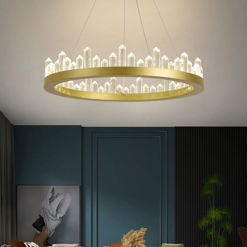 Nordic Bedroom Dining Light Bar Art Luxury Modern Style Pendant Lamps Factory Price Crystal Glass Ice LED Ceiling Hanging Decoration Decorative Chandeliers Lamp