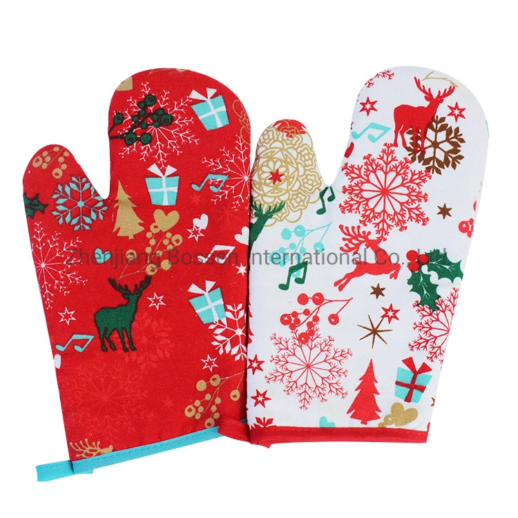 Custom Print Polyester Cotton Oven Glove Mitt