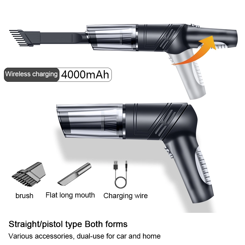 Portátil de doble uso mascotas de alta potencia portátil húmedo y seco Mini Super Aspirador de coches inalámbrico