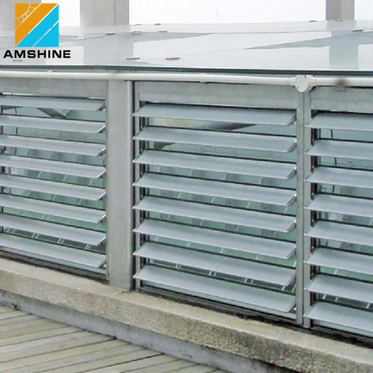 Exterior Facade and Roof Sunshade Motorised Aluminum Outside Window Sun Shade Louver Shutters