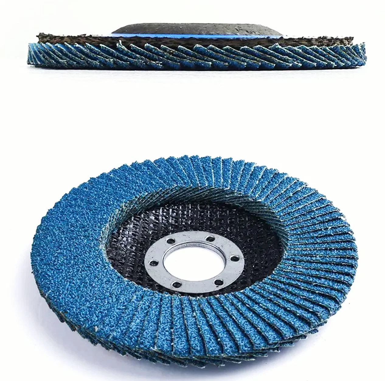 Wholesale Best Price Flap Discs Gr40 115X22mm Zirconia Alumina Blue Flap Discs