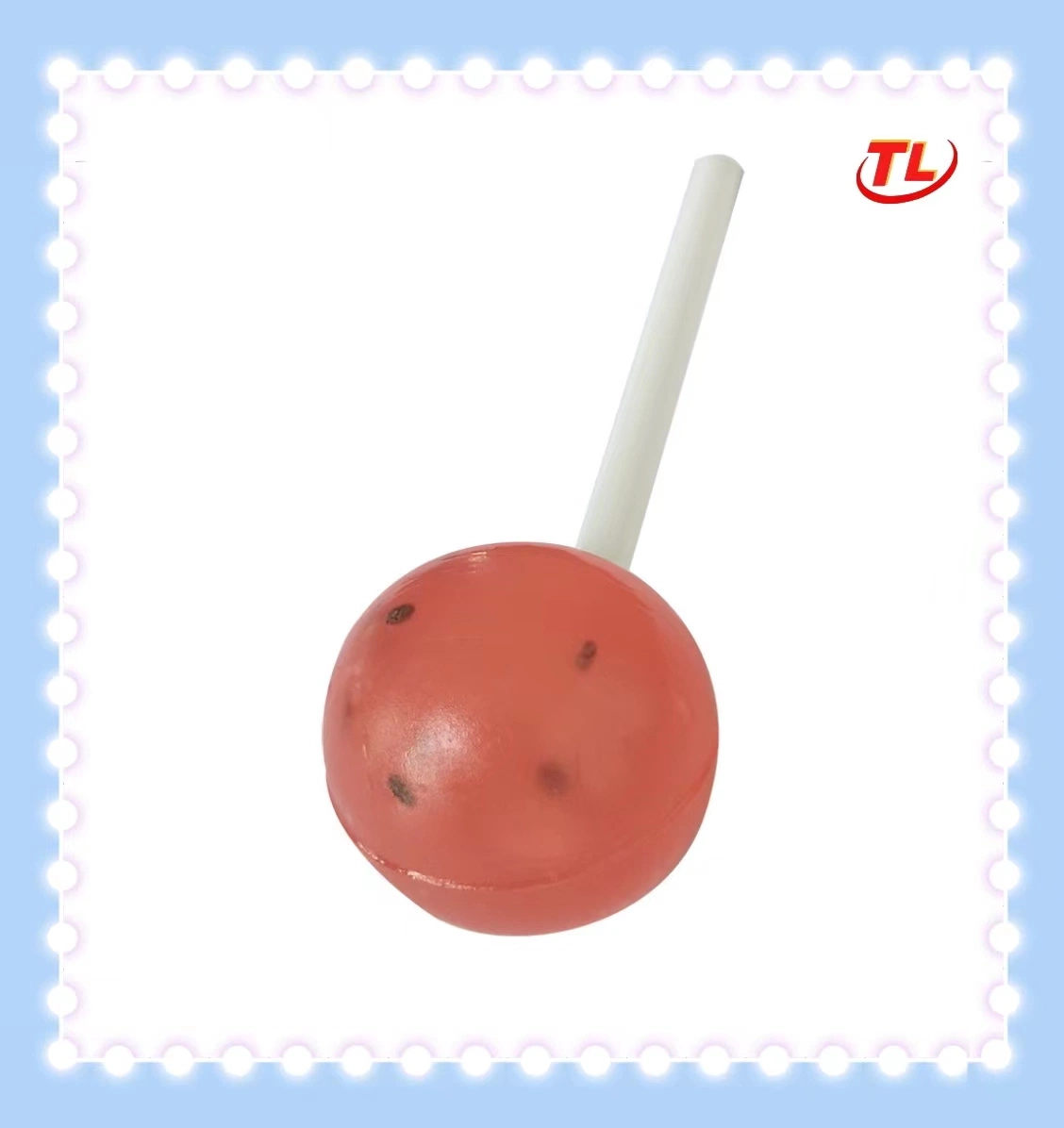 Rosa Fruchtaroma Lollipop Süßer Lollipop mit Mini gefriergetrocknet