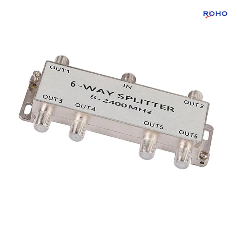 6 Way 5-2400MHz Splitter CATV TV Satellite Antenna Signal Splitter for TV Satellite Receiver