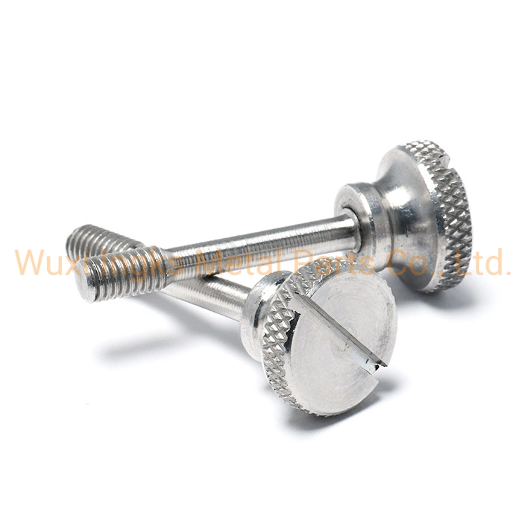 Diamond Knurled Cylinder Slotted Head with Shoulder Loose Proof Captive Screws