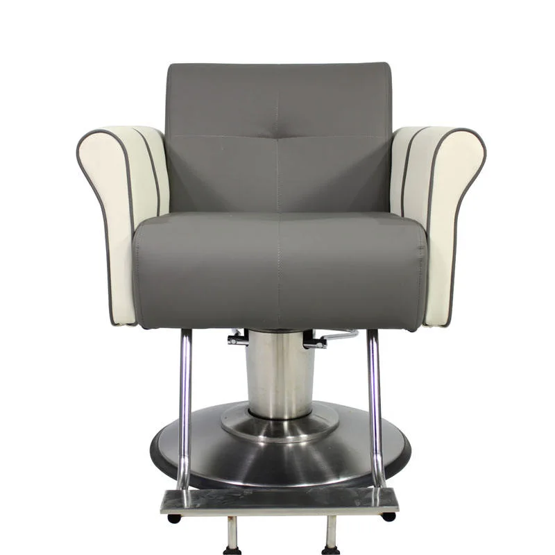 Comfortable Customized Grey Furniture Salon Beauty Barber Chair with Pedal