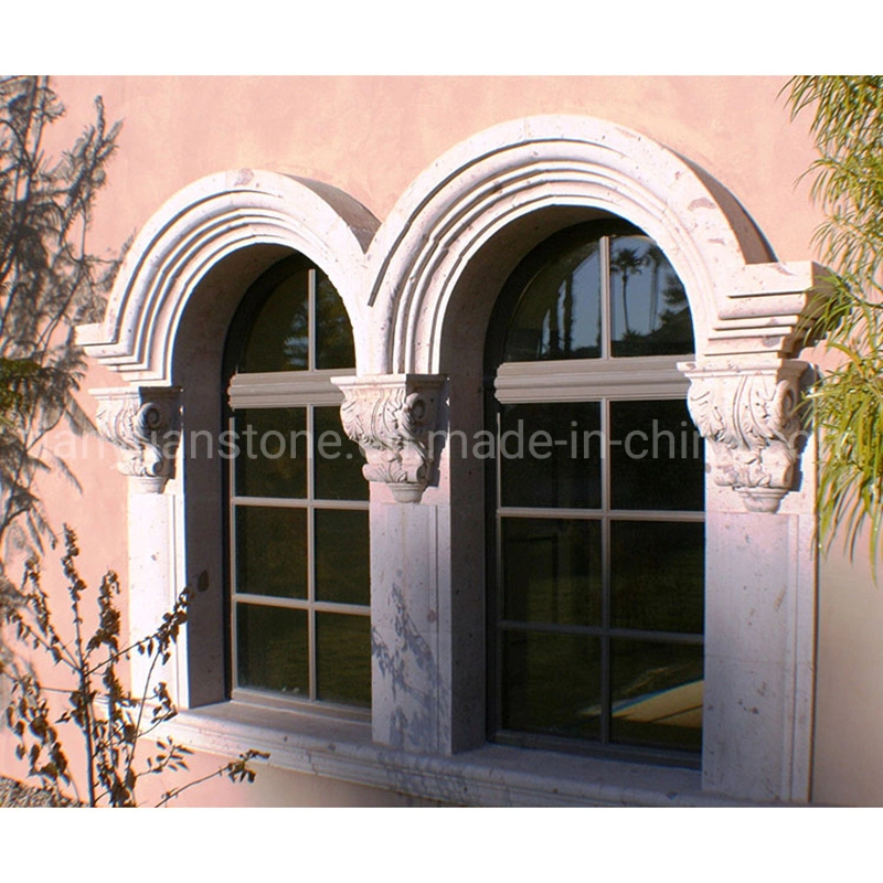 Mape de materiales de construcción de la ventana de granito rojo/pared bordeando marco de puerta