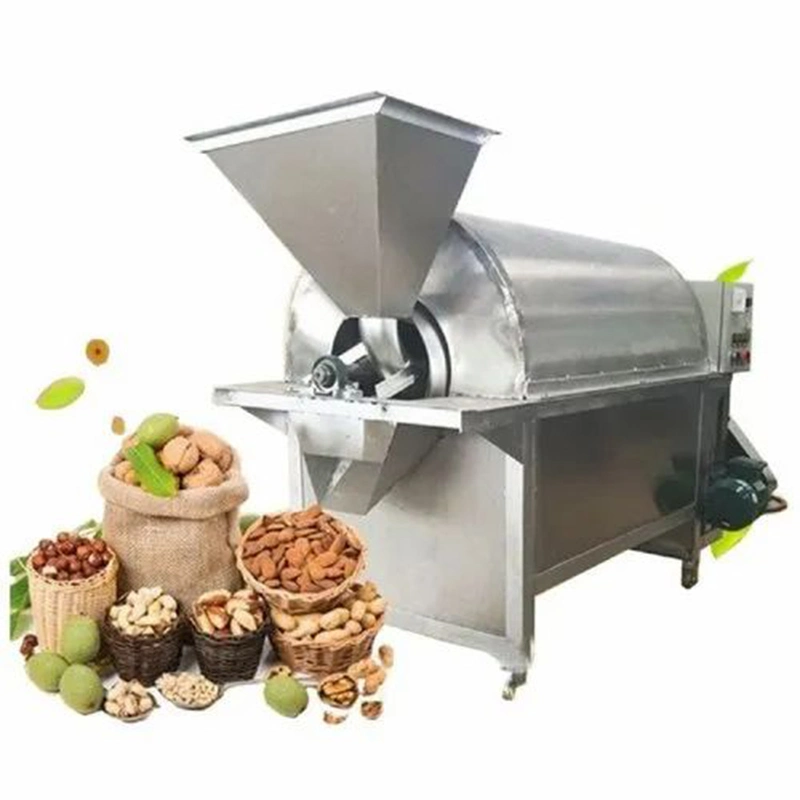 Máquina de asados de cacahuetes de granos de café eléctrico de nueces de nogal