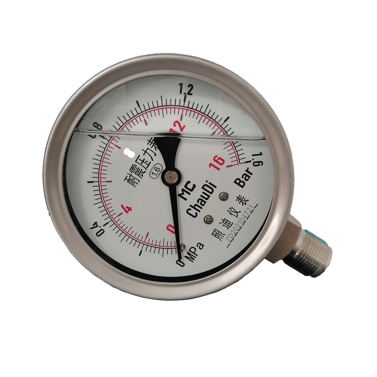 2.5 Inches Manometer Shock Proof Liquid Filled Stainless Steel Pressure Gauge