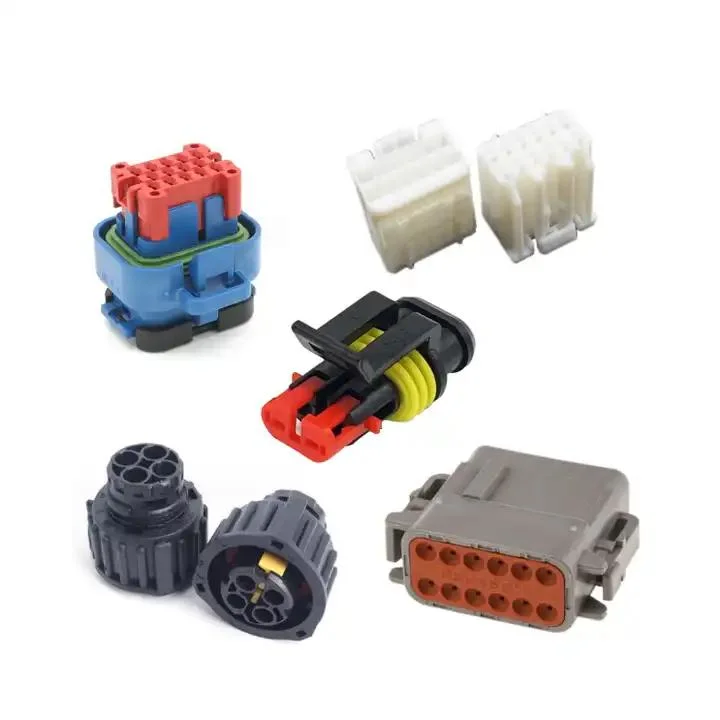 Automotive Connector 8position Panel Mount Receptacle with Endcap At04-08pb-PMR7 Connector