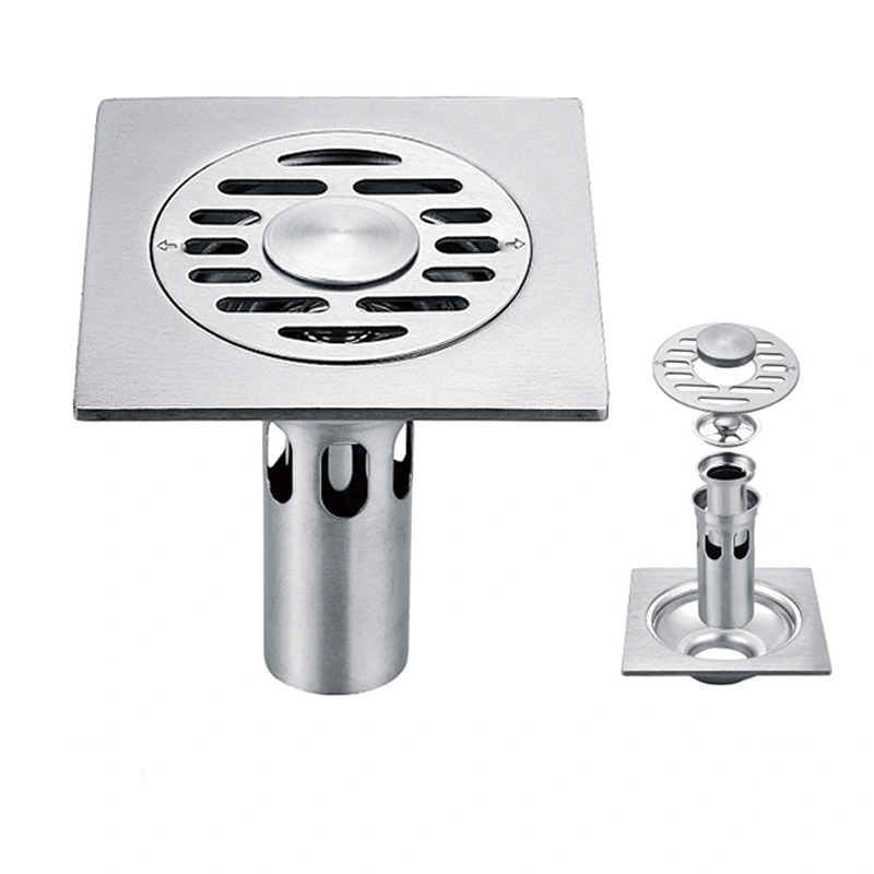 Bathroom Accessories Nickel Strainer Style 304 Stainless Steel Floor Drain