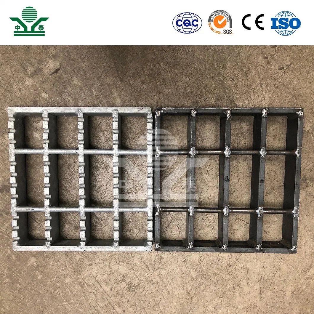 Zhongtai Linear Grated Drain China Manufacturers Steel Walkway Grating 1 - 1/2 Inch X 1/8 Inch Paint Plain Steel Grating