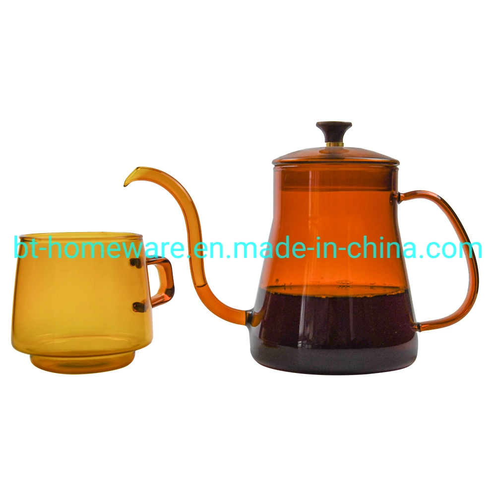 Wholesale/Supplier 500ml Glass Coffee Maker with 360ml Glass Cups for Famliy Use Party Office Daily Use